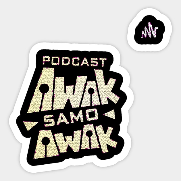 podcast awak samo awak stained glass Sticker by podcast awak samo awak